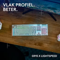 Logitech G915 X Lightspeed - Draadloos Gaming Toetsenbord - Tactile - Qwerty - Wit — thumbnail 3