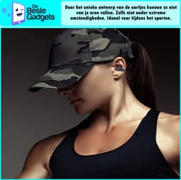 Draadloze oordopjes met oorclip Wit - Sport Oordopjes - Geschikt voor Apple en Android - Bluetooth 5.3 - Draadloze oortje Bluetooth - Sport Oordopjes - Bluetooth Oordopjes - Draadloze Oordopjes - Oortjes Draadloos - In-Ear Oordopjes — thumbnail 4