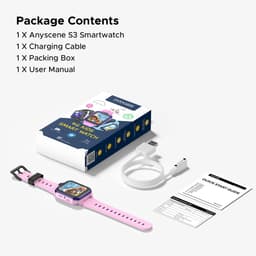 DOOGEE Anyscene S3 4G - GPS Horloge Kind - Smartwatch Kinderen - Video oproepen - Android OS - 1,72" inch HD Scherm - 2GB+16G - 900mAh - GPS/LBS/WiFi Locatie - Hartslag & Bloeddruk Monitor - IP68 Waterdicht - Geschikt voor iPhone en Android - Roze — thumbnail 3