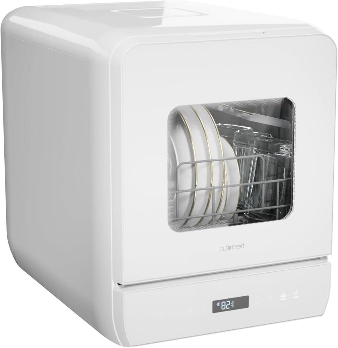 Draagbare vaatwasser - Compacte tafelmodel - Snel servies reinigen - Energiezuinig en stil - 5 couverts - Wit — afbeelding 1