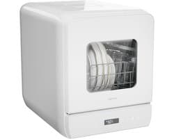 Draagbare vaatwasser - Compacte tafelmodel - Snel servies reinigen - Energiezuinig en stil - 5 couverts - Wit
