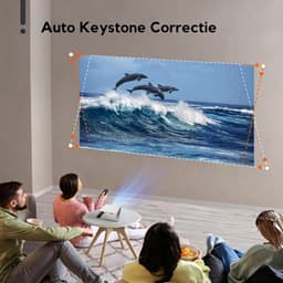 Lìon® Mini Beamer - Beamer - Projector - Wit - 12cm x 10cm x 9cm — thumbnail 3