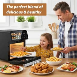 Casa Living Heteluchtfriteuse - 1800W - 10L Inhoud - 11 Automatische Programma's - 360° Heteluchtcirculatie - Touchscreen — thumbnail 2