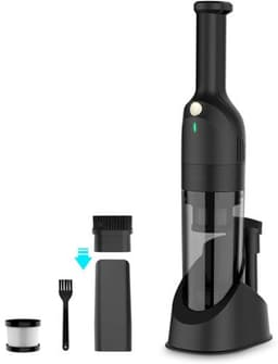Draadloze handstofzuiger auto 10000Pa zuigkracht twee standen vierlaags HEPA filter - lichtgewicht mini stofzuiger met voetstuk accessoires auto thuis kantoor huisdierhaar — thumbnail 1