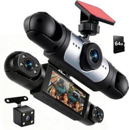 SnelShoppen - Mirror Dash Cam 4 Kanaals Achteruitkijkspiegelcamera 3.16 inch met G-Sensor, Parkeerbewaking, Nachtzicht, 24U Parkeerstand en 64GB Geheu — thumbnail 1