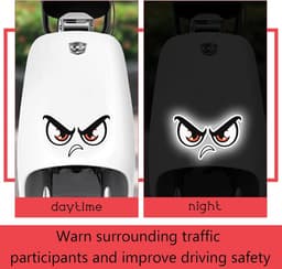 SnelShoppen - Pack van 7 Robot Grasmaaier Oog Stickers, Waterproof, Reflectief, Decoratief, Grappig, Weerbestendig, Voor Auto en Motorfiets, Verbeter — thumbnail 3