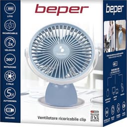 Solvix tafel ventilator geluidloos - Mini Clip Fan - USB en Oplaadbaar - 3 Snelheden - Tiltable Hoofd - Voor Thuis en Kantoor — thumbnail 2