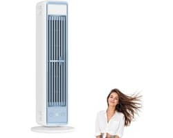 LISM-Wandventilator zonder bladen, stille en energiezuinige tafelventilator met oscillatiefunctie, drie snelheden, Geschikt voor kantoren, slaapkamers en woningen (wit).