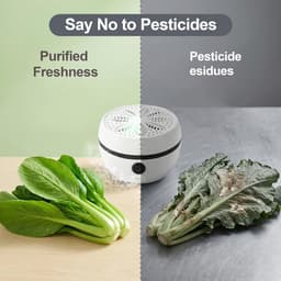 Pesticiden Reiniger - Groente- en Fruitreiniger - Draagbare - Titanium Zuivering - 1200mAh - IPX7 - Verwijder Moeiteloos Bacteriën & Pesticiden - voor Het Reinigen van Fruit, Groenten en Vlees - 1 Wit — thumbnail 2