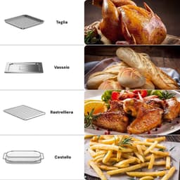 Heteluchtfriteuse Oven - Airfryer Keuken - Grote Maaltijden Bereiden - Snelle Gelijkmatige Kook - 22 Liter - Zwart — thumbnail 4
