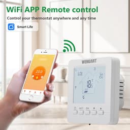 Slimme Kamerthermostaat - Verwarming Regelaar - Energie Besparen - App & Spraakbesturing - AC230V 16A - Wit — thumbnail 4