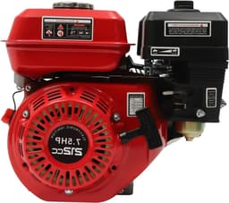 Benzinemotor 4-takt - Industriële motor Vervangingsmotor - Grasmaaier aandrijven - Met oliealarm - 75 pk - rood — thumbnail 1