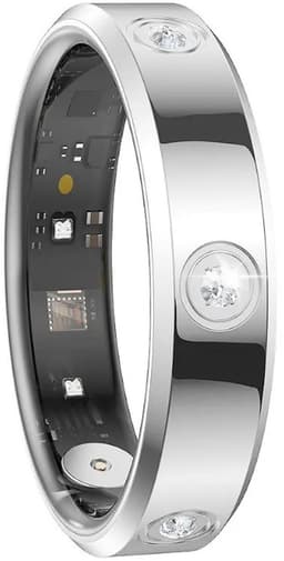 DrPhone RingSense Elegance Slimme Ring - Smart Ring - IP68 - Stappenteller - Zilver - EU Maat 55 — thumbnail 1