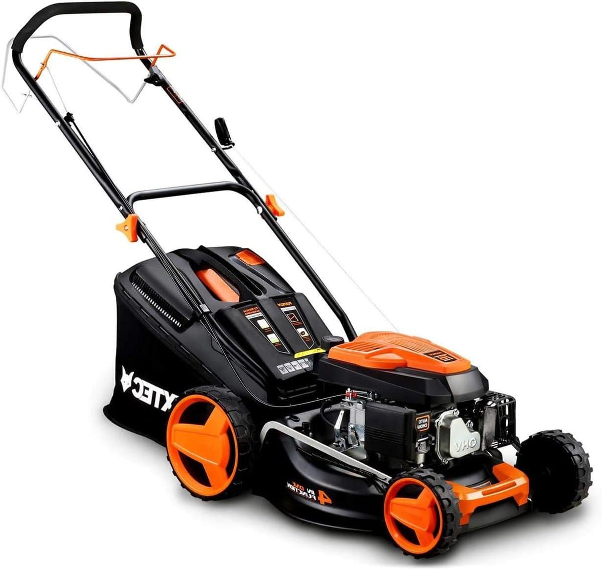 Benzine Grasmaaier - Loopmaaier - Gazon Onderhoud - Achterwielaandrijving - 46 cm Maaibreedte - Zwart — afbeelding 1