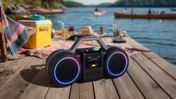 PHILIPS Moving Sound The Roller TAMS60B/00 - Draagbare speaker, 60W RMS, Bluetooth 5.5., Auracast, USB, 24 uur afspeeltijd, IP67 waterdichtheid, kan als powerbank gebruikt worden - Zwart — thumbnail 3