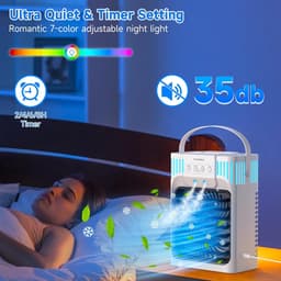Mobiele Luchtkoeler 5-in-1 – Aircooler – 1200 ml Watertank – Afstandsbediening – 3 Snelheden – Timer — thumbnail 5