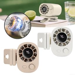 longziming -Draagbare Clip-On Ventilator - Draagbare Luchtverfrisser - Tafelventilator - Fluisterstille Borstelloze Motor - ABS Kunststof - Compact En Ultralicht Ontwerp - Veelzijdig Gebruik Overal - 1 Stuk — thumbnail 3