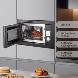 Inbouw Magnetron met Grill - Combi Magnetron - Snel Eten Bereiden - 8 Automatische Programma's - 25 Liter - Zwart — thumbnail 4
