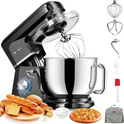 Keukenmachine - Foodprocessor Mixer - Bakken en Koken - 6+P Snelheden - 7.2L Kom - Zwart — thumbnail 1