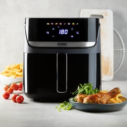 DOMO DO551FR Heteluchtfriteuse “DuoGrill” - Airfryer met Kijkvenster - Dual Heating - 8 Programma’s - 8 L - 2 kg Friet - Zwart — thumbnail 4