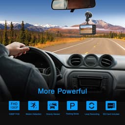Dashcam Auto - Autocamera Rijcamera - Veilig Rijden - 1080P Full HD - 3 Inch Scherm - Zwart — thumbnail 2