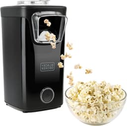 Popcornmachine - Popcorn maker - Snacks Maken - Zonder Olie - 1100 Watt - Zwart — thumbnail 1