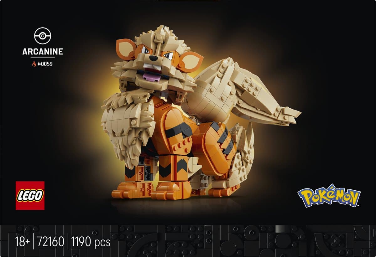 LEGO Pokémon - Arcanine Pokémon Dieren Figuur Bouwpakket voor Volwassenen en Woondecoratie - 72160 — afbeelding 1