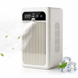 DreamGoods Aircooler met Waterspray - Verkoelen Met Water of IJs - 3-in-1 Luchtkoeler - Koelen, Ventileren & Bevochtigen - Air Cooler - Ventilateur - Mobiele Airco - Mobiele Airco - Airco zonder Afvoerslang - Ventilator voor Slaapkamer - Kantoor — thumbnail 1