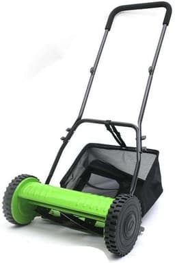 Handduwmaaier - Gazonveger Duwrolmaaier - Gazon Onderhouden - 5 Mangaanstalen Messen - 30 cm Snijbreedte - Groen — thumbnail 1