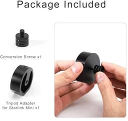 Statiefadapter voor Starlink Mini, statiefadapter van aluminiumlegering met conversieschroef Statiefaccessoires voor Starlink Mini (zwart) — thumbnail 5