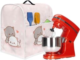 Mixerhoes Keukenmachine - Apparaathoes Mixer - Keuken Organiseren - Met Opbergvak - 37 cm hoog - Kattenprint — thumbnail 1