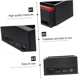Externe Harde Schijf Basis - Dubbele Docking Station - Data Opslag - Twee Schijven Tegelijk - Tot 6TB - Zwart — thumbnail 4