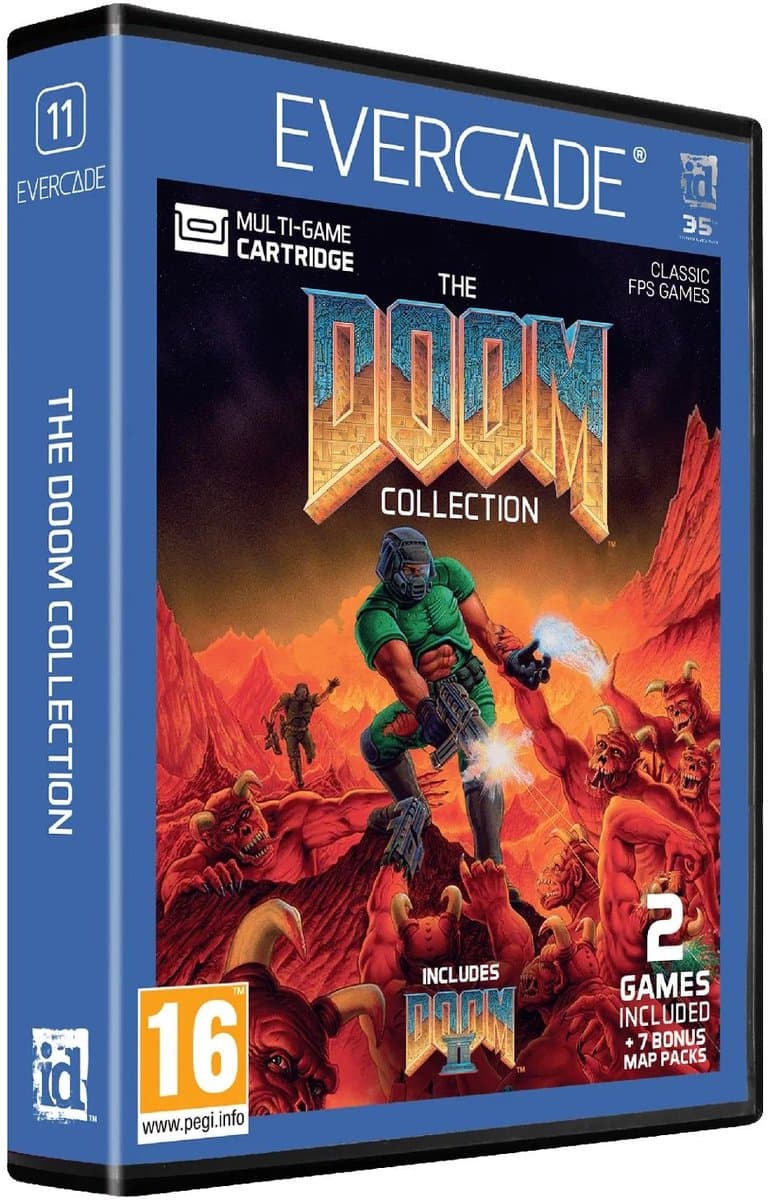 Blaze Evercade The DOOM Collection - Retro Games Cartridge - 9 DOOM-games - Evercade Compatible - Multigame Collectie — afbeelding 1