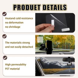 Dashcam stickers 8 stuks - transparante statische folie - krasbestendig - veilige installatie - ShopVlot — thumbnail 2