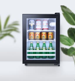 Vrijstaande mini-drankenkoelkast met één koelvak | Geschikt voor thuis en op kantoor voor het koelen van bier cocktails frisdranken en sappen | - Zwart — thumbnail 4