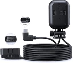SnelShoppen - OBD2 Dashcam Stroomkabel USB-C - Vaste Bedradingsset met OBD-naar-Type C Adapter en Onderspanningsbeveiliging - 24-uurs Parkeerbewaking — thumbnail 1