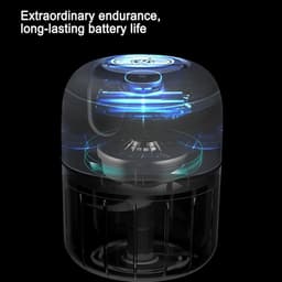 Elektrische Groentesnijder - Keukenmolen Hakker - Snel Ingrediënten Verwerken - Draadloos USB Oplaadbaar - 250 ml Inhoud - Wit — thumbnail 2