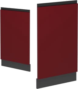 Vaatwasserfrontpaneel - Paneel vaatwasser - Keuken Integratie - Greeploos Design - 45 cm - Rood — thumbnail 5