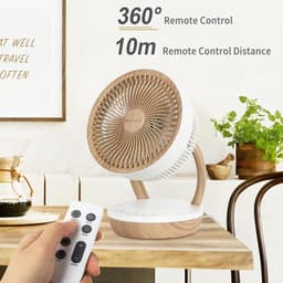 Tafelventilator stil – Luchtcirculator 20 dB – 8 snelheden – 3D oscillatie – Afstandsbediening — thumbnail 4