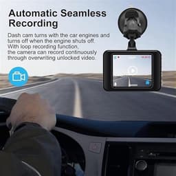 Dash Cam Auto - Autocamera Rijrecorder - Veilig Rijden - 170 Graden Groothoek - 27 Inch Scherm - Zwart — thumbnail 4