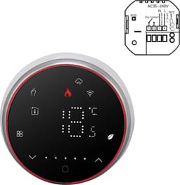 Slimme Thermostaat - Wifi Thermostaat Programmeerbaar - Energie Besparen - Spraakbesturing App - 13 mm dik - Zwart — thumbnail 4