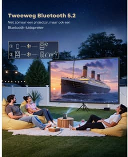 CRLYN® Mini Beamer - Mini Projector - Beamer Full HD — thumbnail 3