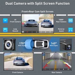 Navigatiesysteem Auto - Dashcam voor auto - GPS Navigatie - Draadloze - 2.5K DVR - Bluetooth Audio - ADAS Systeem - 9" - Achteruitrijcamera - Spraakbesturing - 64TF — thumbnail 3