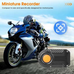 Dashcam voor motorfiets, 1080p HD, waterdicht IP66, geïntegreerde wifi, 110° groothoek, ringopname, foto-opname met één knop, mini draagbaar met montageset — thumbnail 2