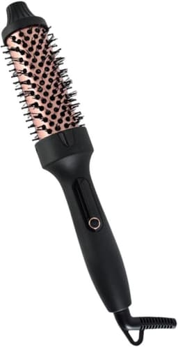 Brush Thermoborstel met infraroodtechnologie, 2-in-1 styler & föhn, 30 seconden snelle opwarming, lcd-temperatuurweergave, ionische krulborstel voor natuurlijke krullen en gladmaken # zwart — thumbnail 1