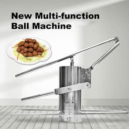 Gehaktbalmachine - Balvormer Keukengereedschap - Snel Ballen Maken - Grote Capaciteit Vat - 13 cm Diameter - Zilverkleurig — thumbnail 5