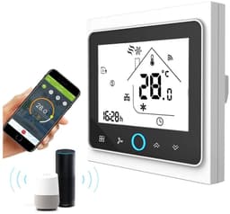 Slimme Thermostaatsensor - Klimaatregelaar - Temperatuur Regelen - 5+2 Dagen Programmering - 0.5°C Nauwkeurigheid - Zwart Wit — thumbnail 2