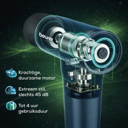 Beurer MG 97 PowerReload Compact Massage Gun – Massage Apparaat & Massagepistool voor Spieren – 5 Standen – 5 Opzetstukken – 10 mm Amplitude – Tot 4 Uur Accu – 3 Jaar Garantie — thumbnail 3