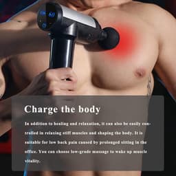 Massage Gun - Spierontspanningsapparaat - Spierherstel - 30 Snelheden - 1.0 Count - Zwart — thumbnail 2