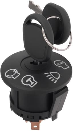 Contactschakelaar Grasmaaier - 4 Posities - Inclusief Sleutels - Zwart - Vervangend Onderdeel - Compatibel met Diverse Modellen - 7 Termi... — thumbnail 1